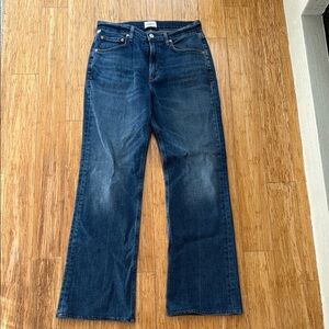 Citizens Of Humanity Blue Flare Wide Leg Jeans